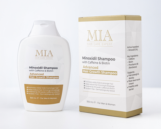 Minoxidil Shampoo met Cafeïne & Biotine – Verzorging voor Dunner Wordend Haar